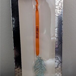 Taylor Swift Orange and Blue Feather Ornament